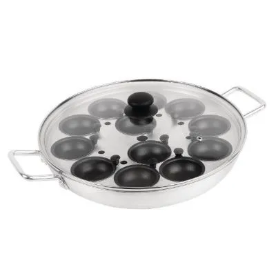 Vogue Aluminium 12 Egg Poacher Non-Stick Cups - 350mm 14"