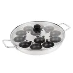 Vogue Aluminium 12 Egg Poacher Non-Stick Cups - 350mm 14"