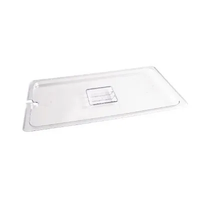 Vogue Clear Polycarbonate Gn Notched Lid - 1/1