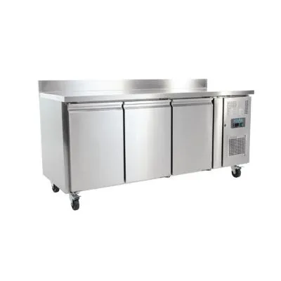 Polar U-Series Triple Door Counter Fridge With Upstand - 417ltr