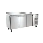 Polar U-Series Triple Door Counter Fridge With Upstand - 417ltr