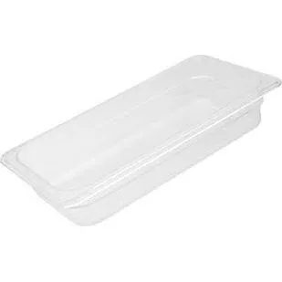 1/3 Size Clear Polycarbonate Food Pan (150mm D, 5.29lt)