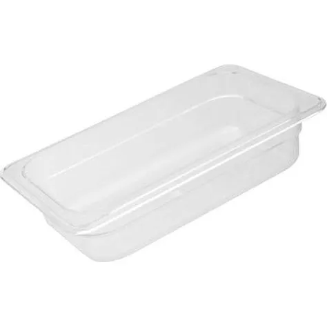 1/4 Size Clear Polycarbonate Food Pan (100mm D, 2.53lt)