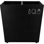 Recycle Waste Bin Black 2x3.8Lt