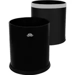 Noble & Price Round Bin with Stainless Steel Frame 9.8Lt, side view showing matte black finish and logo