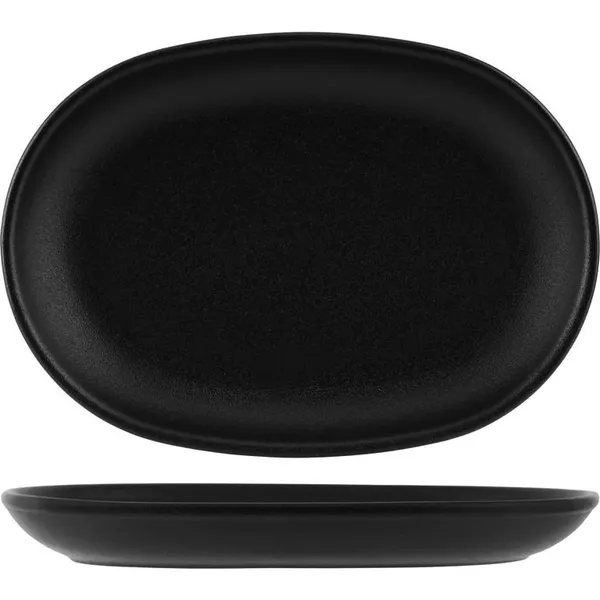 Black Oval Serving Platter 305mm