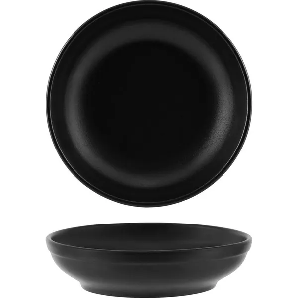 Black Round Flared Bowl 230mm
