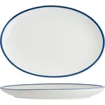 Core Oval Coupe Plate Royal Blue Rim 230x165x22mm