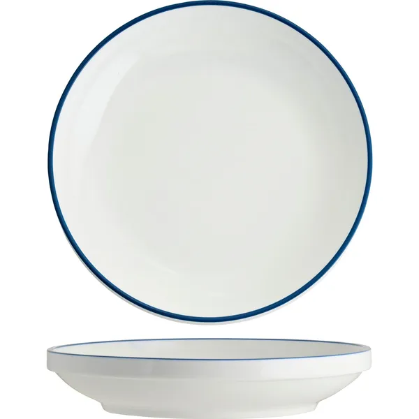 Core Round Bowl Walled Lip Royal Blue Rim 230x43mm