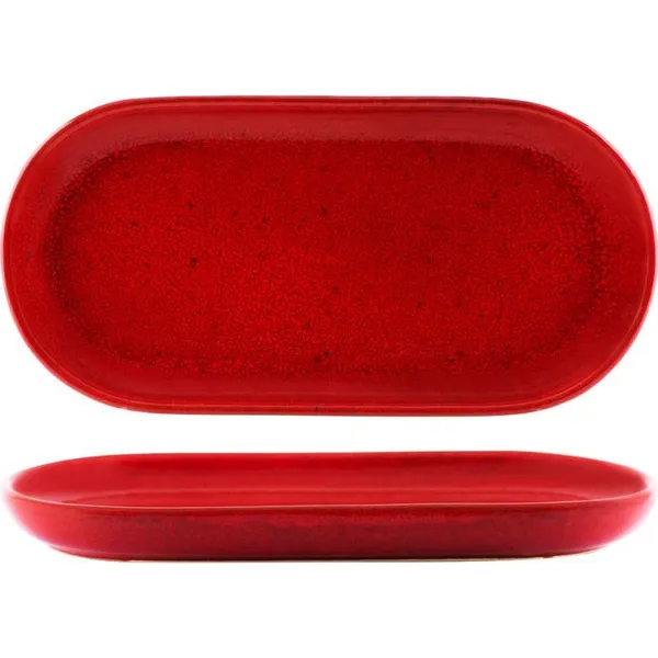 Artistica Reactive Red Oval Coupe Plate 300x140mm