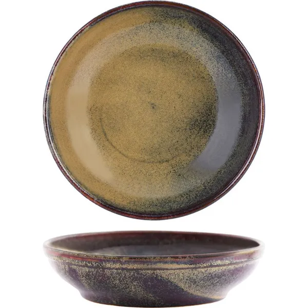 Artistica Reactive Brown Round Flared Bowl 230mm