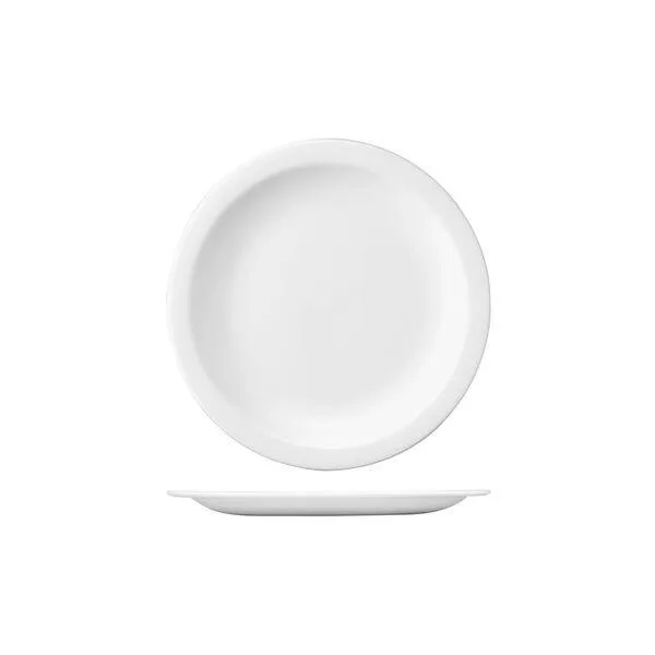 Round Narrow Rim Plate-230mm Ø - White