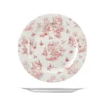 Round Plate-305mm Ø - Cranberry Toile