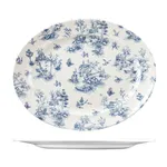 Oval Wide Rim Plate-365x293mm - Prague Toile