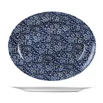 Oval Wide Rim Plate-365x293mm - Willow Victorian Calico