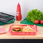 Coney Island Rectangular Basket Plastic Red 300x215mm