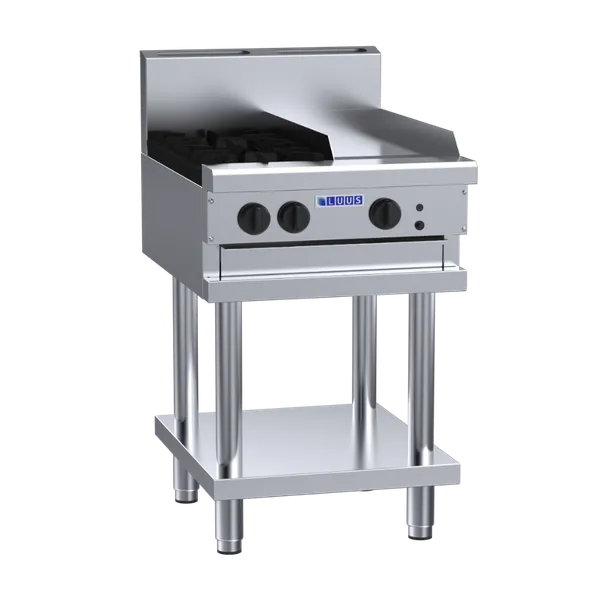 CS-2B3P: 600mm Commercial Gas 2 Burner & 300mm Griddle Cooktop