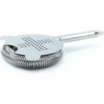 D-Still Hawthorn Strainer 165x100mm side profile showing stainless steel perforated plate and coiled spring