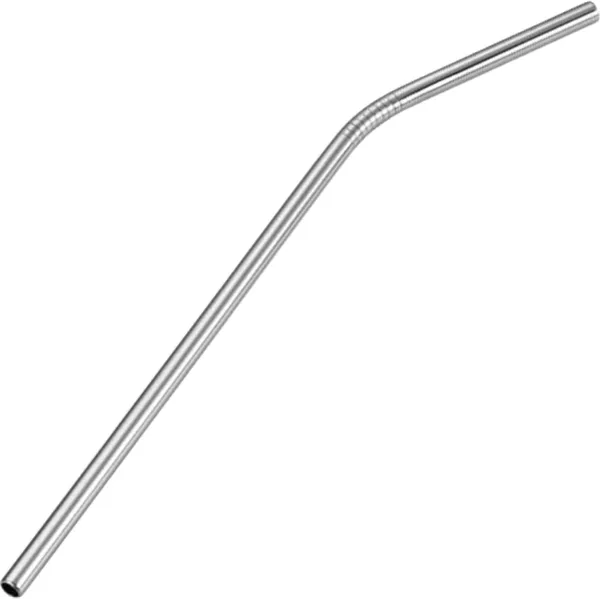 Reusable Bent Stainless Steel Straw  15x8mm Pack of 12