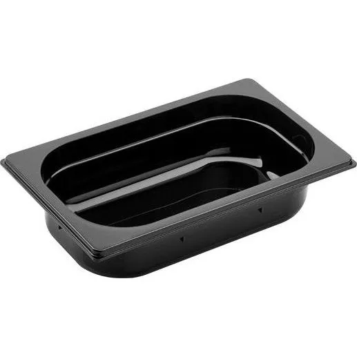 Gastronorm Pan Polycarbonate Black 1/4 Size 265x162x65mm / 1.7Lt
