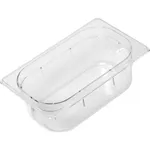 Gastronorm Pan Polycarbonate Clear 1/4 Size 265x162x100mm / 2.5Lt