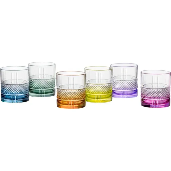 Brillante D.O.F Tumbler 337ml Assorted Colours 6pc Set