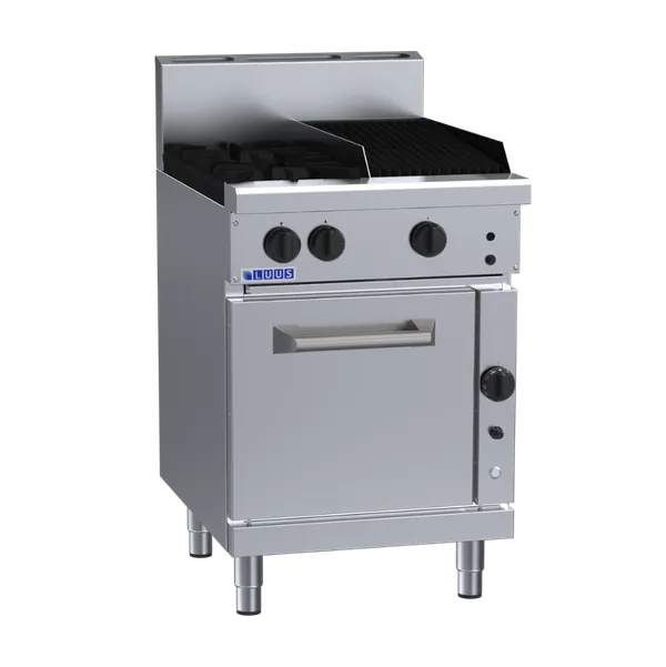 RF-2B3C: 600mm Gas 2 Burner 300mm Chargrill Range & Convection Oven