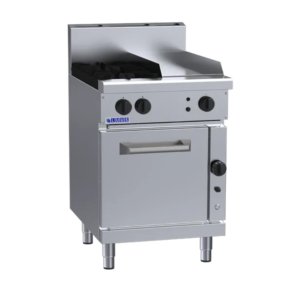 RF-2B3P: 600mm Gas 2 Burner 300mm Griddle Range & Convection Oven