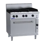 RF-4B3C: 900mm Gas 4 Burner 300mm Chargrill Range & Convection Oven
