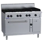 RF-6B3C: 1200mm Gas 6 Burner 300mm Chargrill Range & Convection Oven