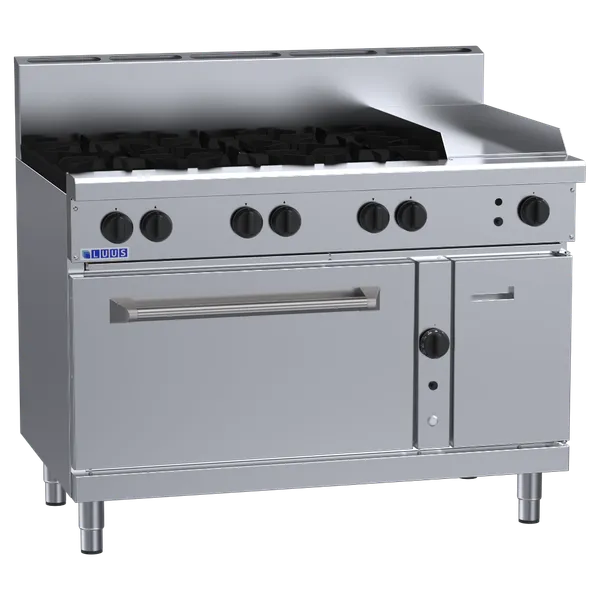 RF-6B3P: 1200mm Gas 6 Burner 300mm Griddle Range & Convection Oven