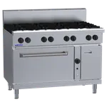 RF-8B: 1200mm Commercial 8 Burner Range with Convection Oven