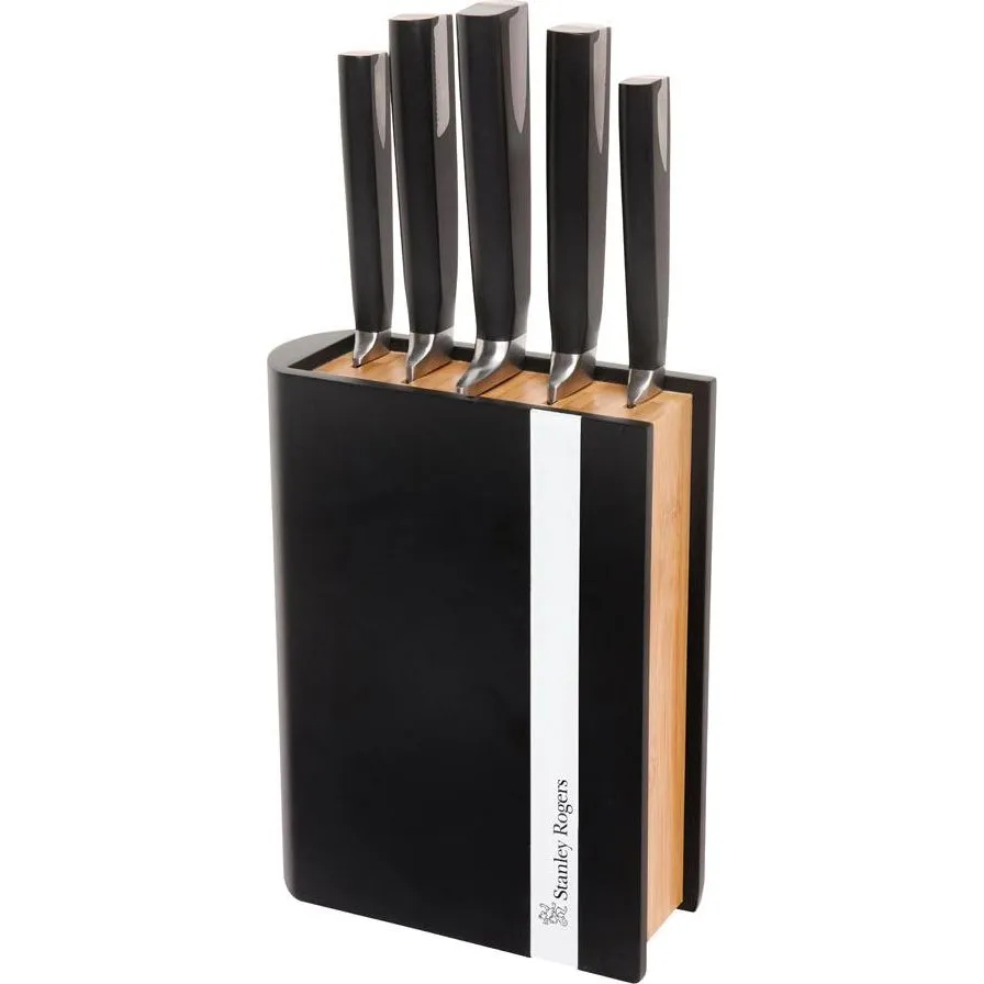 Encased Bamboo 6pc Knife Block Set