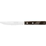 Churrasco Steak Knife Serrated Narrow Blade with Polywood Handle Brown 102mm