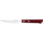 Churrasco Steak Knife Serrated Narrow Blade with Polywood Handle Red 102mm