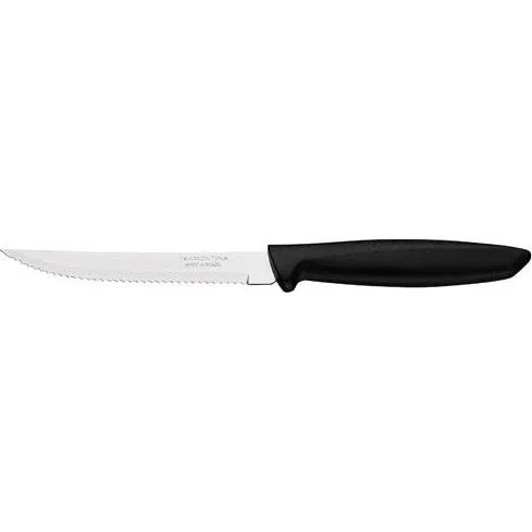 Churrasco Plenus Steak Knife Serrated Narrow Blade Black 127mm