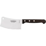 Churrasco Tomahawk Steak Knife Straight Wide Blade with Polywood Handle Brown 102mm
