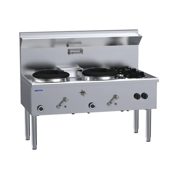 Luus 2 Hole 2 Side Burner Compact 333mm Waterless Wok