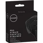Zanzi Pro-Strain Cocktail Strainer black retail box with white text and line-art of the coiled spring mechanism