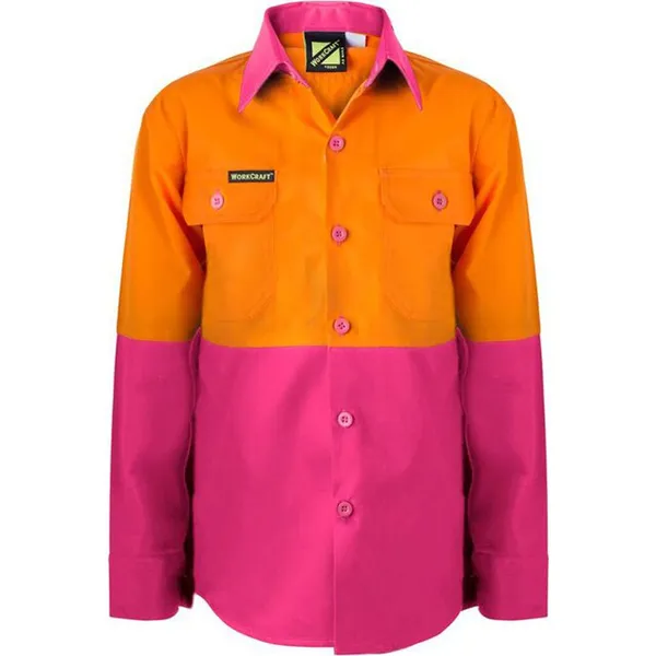 Kids Hi Vis Shirt Long Sleeve
