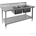 Modular System Double Left Sink Bench with Pot Undershelf - DSB6-1500R/A