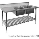 Modular System Double Right Sink Bench with Pot Undershelf - DSB6-1500R/A