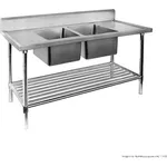 Modular System Double Centre Sink Bench with Pot Undershelf - DSB7-2100C/A