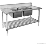 Modular System Double Centre Sink Bench with Pot Undershelf - DSB7-2100C/A