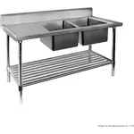 Double Right Sink Bench with Pot Undershelf DSB7-2400R/A