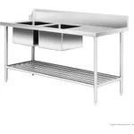 Left Inlet Double Sink Dishwasher Bench DSBD7-1800L/A