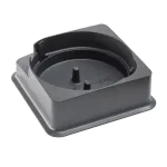 Robot Coupe EasyClean Xpress spare part, high-angle close-up of grey plastic component with raised rim and central posts