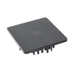 Close-up of the Robot Coupe EasyClean Xpress dark grey plastic spare part, showing the embossed logo and comb-like mounting tabs.