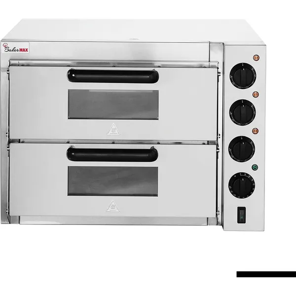 BakerMax Compact Countertop Double Deck Electric Pizza Oven EP-2T/15