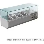FED-X Flat Glass Salad Bench - XVRX1200/380